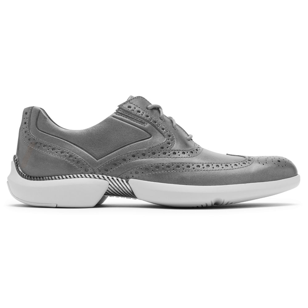 Rockport Mens Total Motion Advance Wingtip - Lace Up Grey - RHC780325